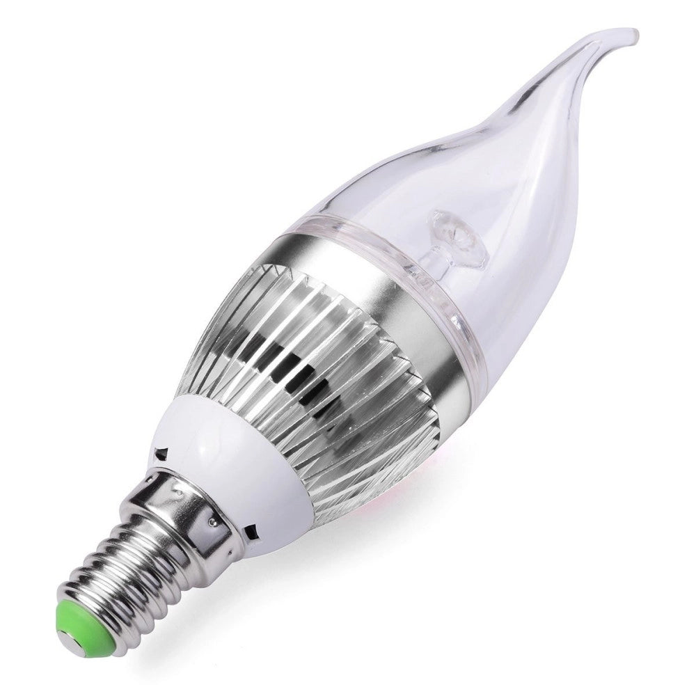 Trade Shop - Lampadina A Candela Colpo Di Vento Da 3w Attacco E14 Bulbo Piccolo Luce Calda -
