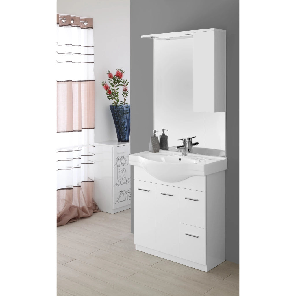 BAGNO STELLA 82X46XH86CM BIANCO 2 ANTE E CASSETTI