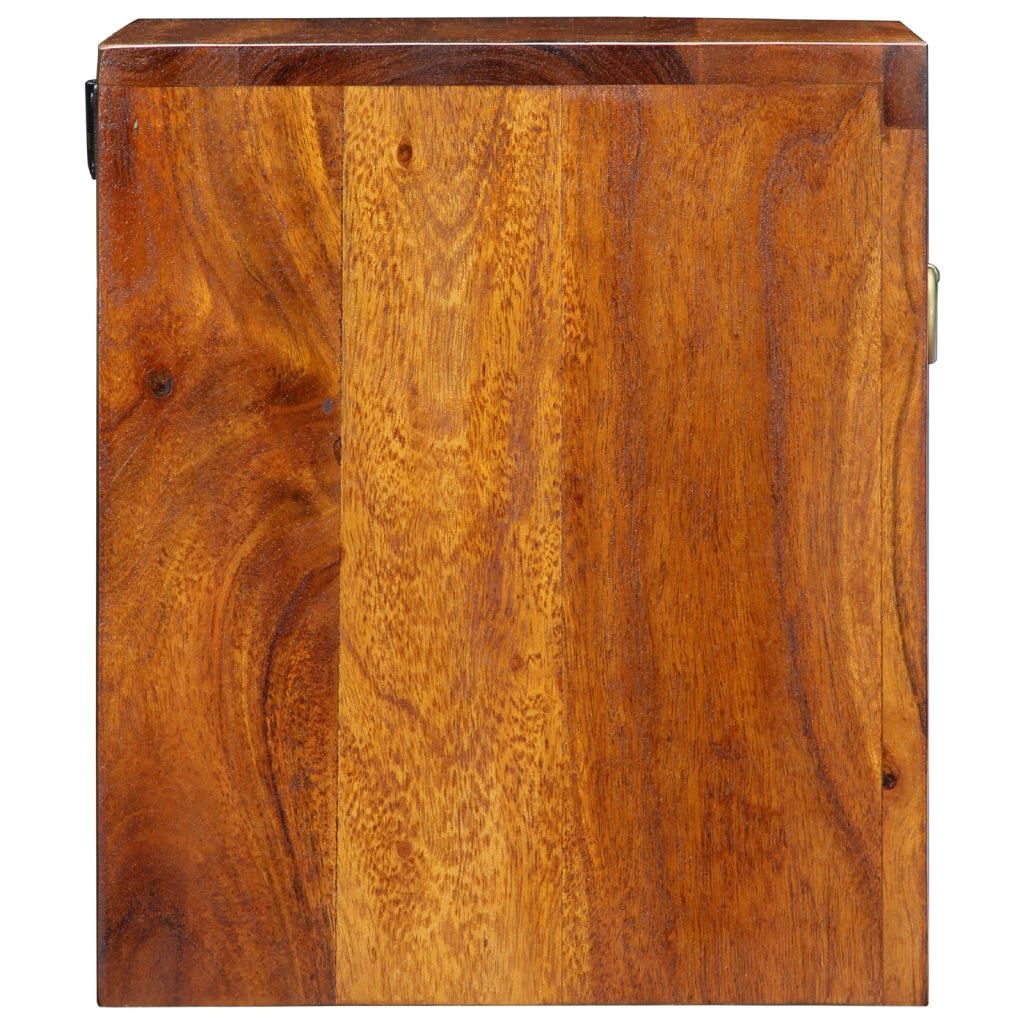 Comodini 2 pezzi 40x35x35 cm Legno massello di acacia