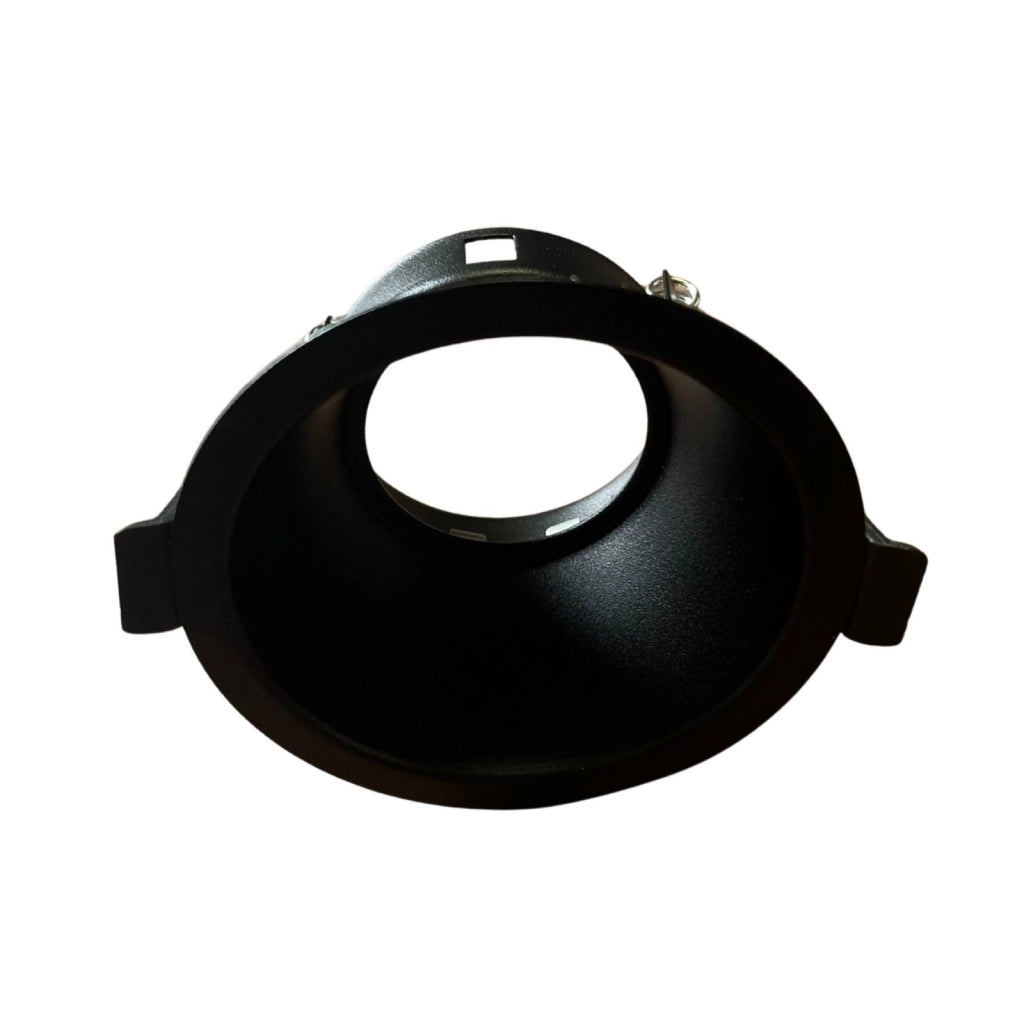 Porta Faretto Da Incasso Nero, Per Led GU10 MR16 Rotondi, Foro 75mm, 96X60mm, Profondo Effetto Retroilluminato