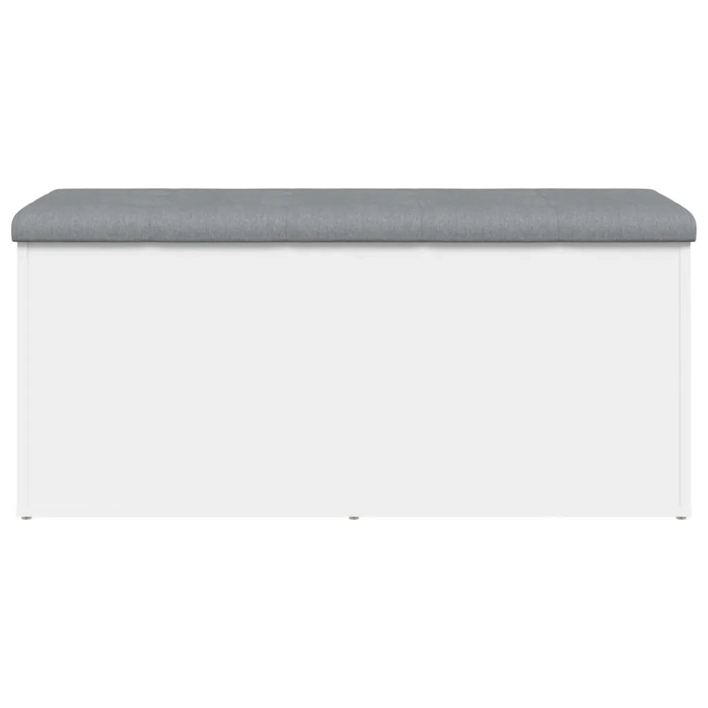 Panca contenitore bianca 102x42x45 cm in legno ingegnerizzato 835054