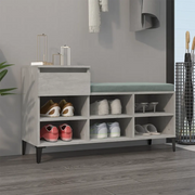 Scarpiera-Scaffale per scarpe Grigio Cemento 102x36x60 cm in Legno Multistrato 196581