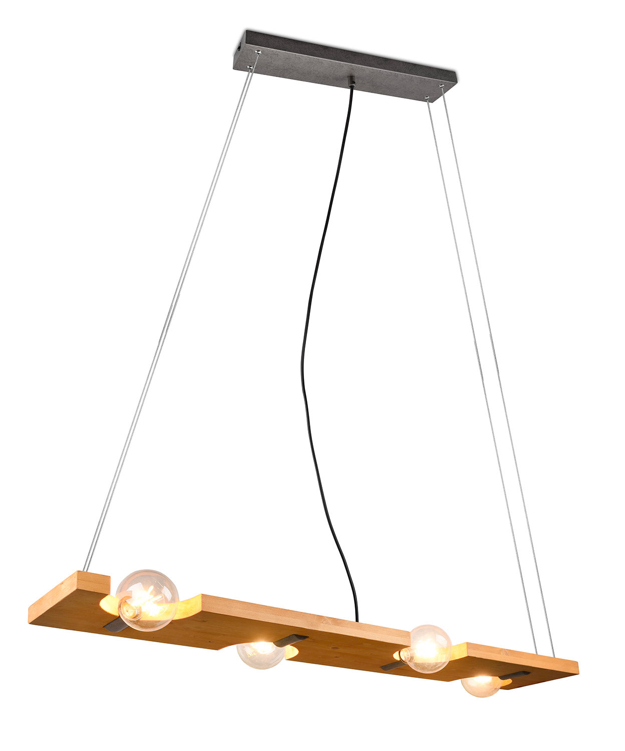 Lampada a Sospensione da Interno Attacco E27 in Legno naturale Naturale