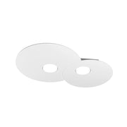 Toplight Plafoniera da soffitto rotonda 2 luci Cloud con attacco GX53, struttura colore bianca, design moderno 50x35x3cm