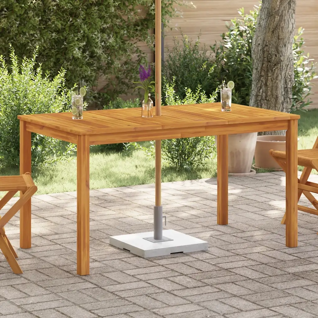 Tavolo da Giardino 140x80x74 cm in Legno Massello di Acacia