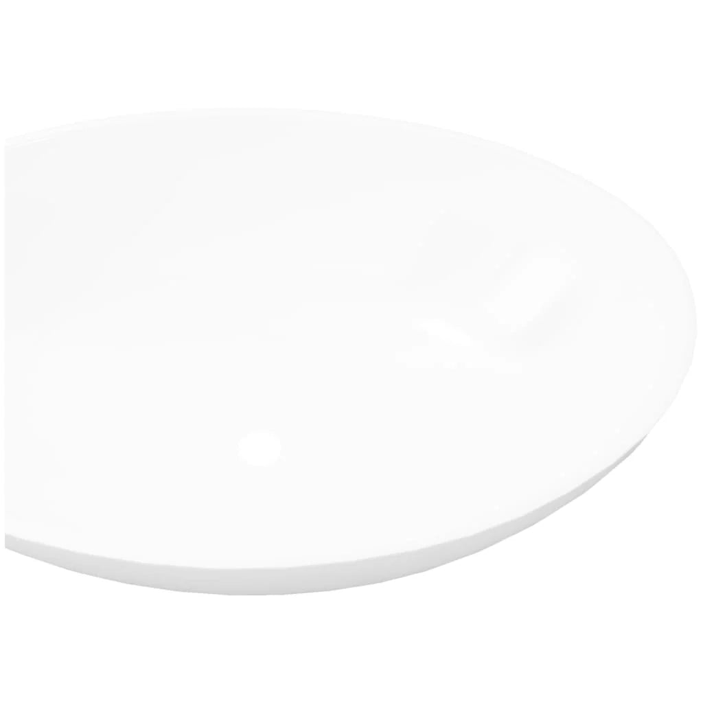 Lavabo da bagno ovale 40 x 33 cm ceramica bianca 02_0002480