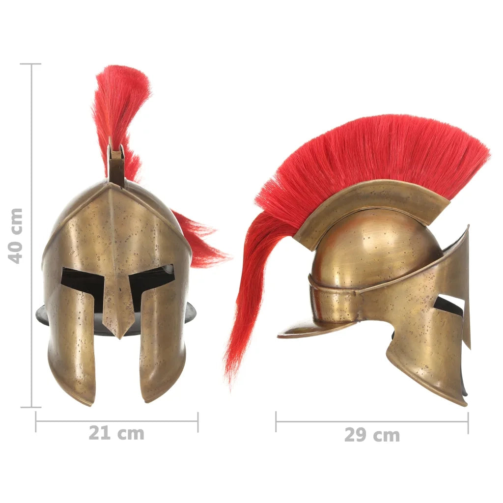 Elmo da Guerriero Greco Antico per LARP in Acciaio Ottone CFW7593681