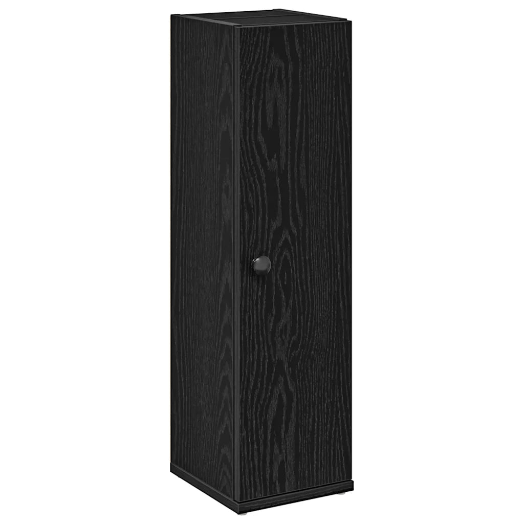 Mobile da Bagno | Armadio da bagno con Portarotolo Nero 20,5x22x72 cm