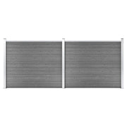 Set Pannello di Recinzione in WPC 353x146 cm Grigio   cod mxl 22536