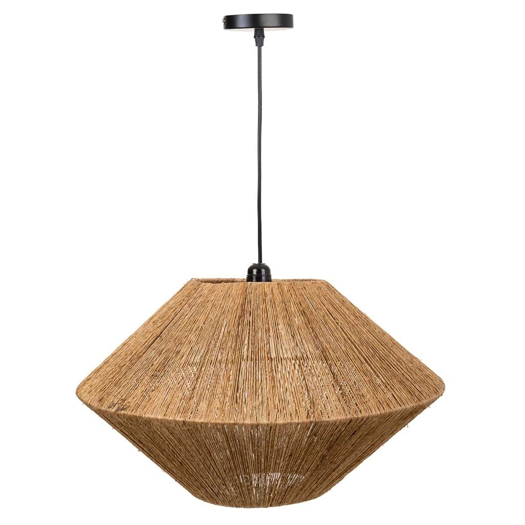 Plafoniera in juta marrone 55x55x31,5h