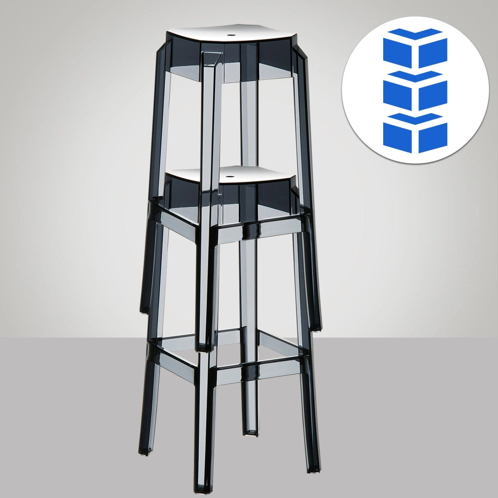 Set 2 sgabelli Outdoor FOX in Polipropilene nero
