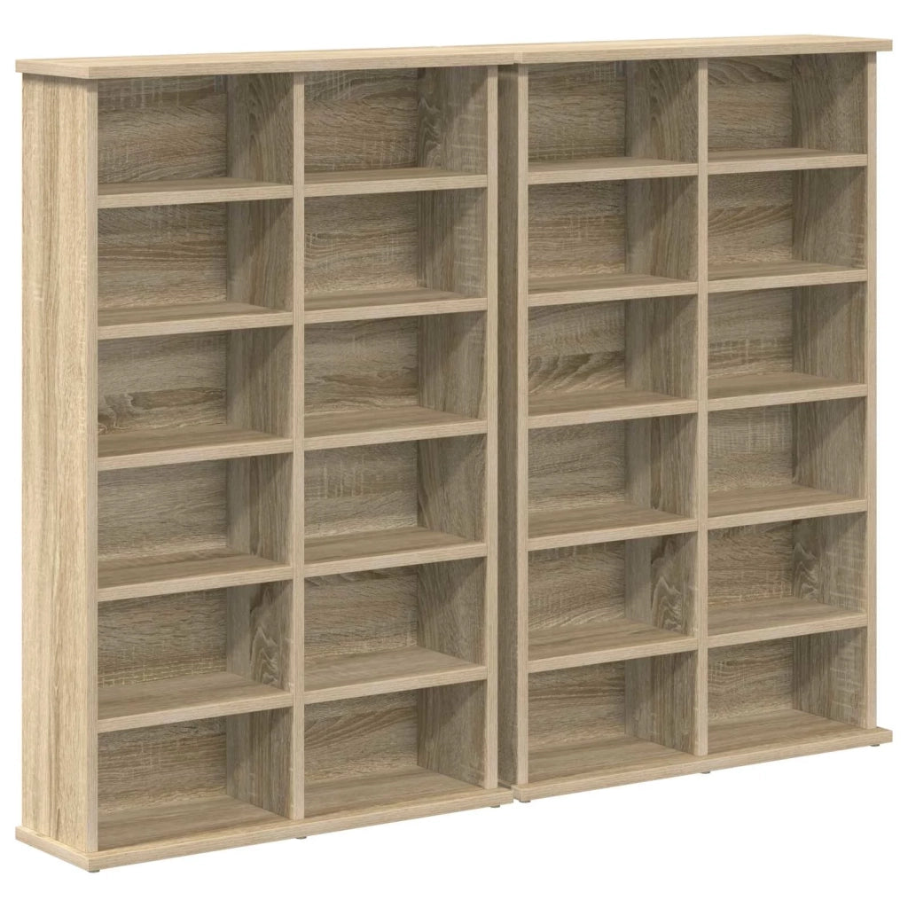 Mobile per CD 2 pz Rovere Sonoma 60 x 17 x 92 cm 8012735