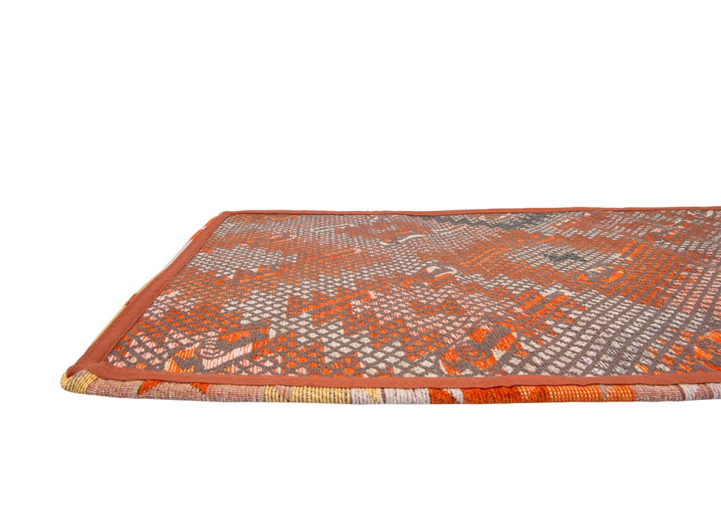 Tappeto Arredo Antiscivolo Camera Salotto Disegno Astratto Geometrico Avana By Suardi - 65x110(Set 2) - Arancio