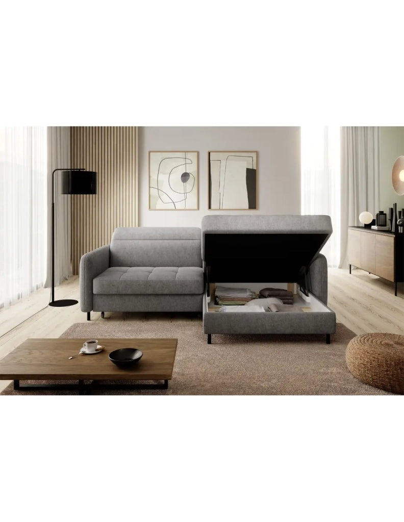 Divano ad angolo collezione GOUMSI colore Grigio mélange