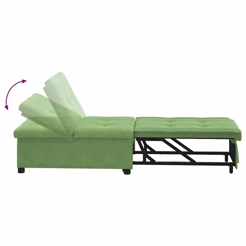 Divano letto | Sof¨¤ letto | Letto singolo Verde chiaro 194 x 67 x 82 cm Velluto