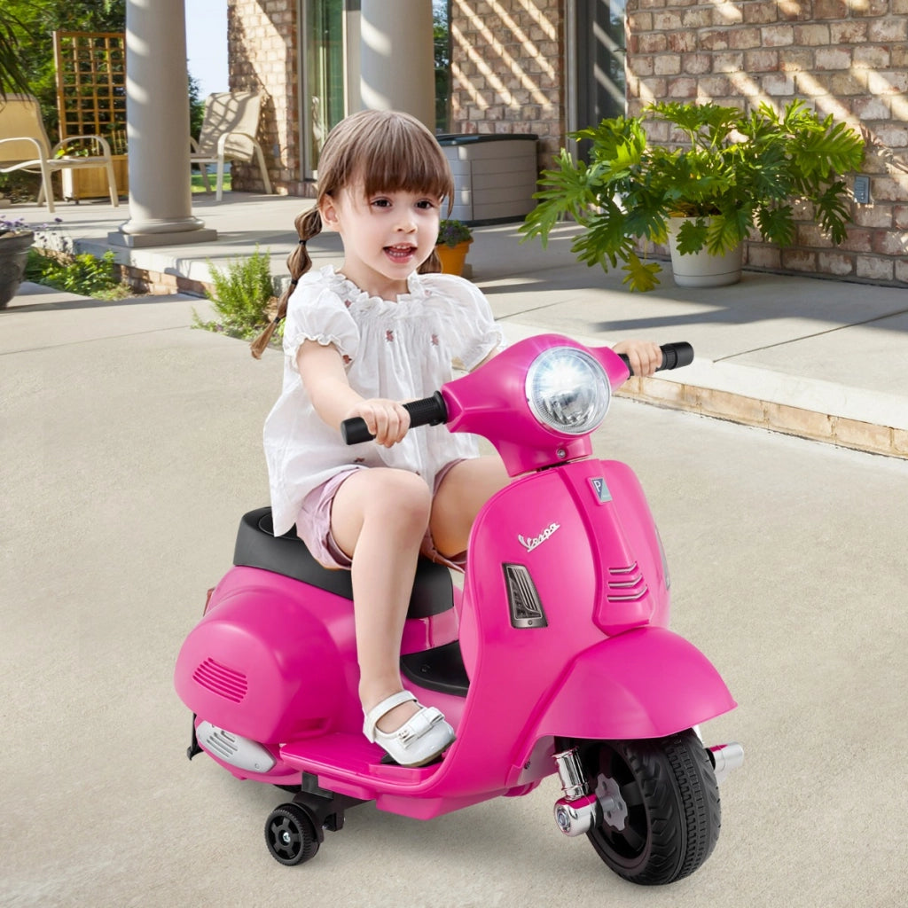 Moto elettrica per bambini con faro a led e suono di clacson, Veicolo elettrico per ragazzi e ragazze Rosa-Moto elettriche