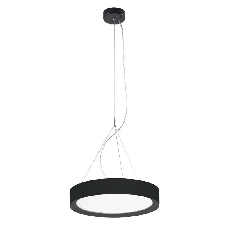 PLATE – Lampada a Sospensione LED 30W IP40 CRI90, CCT Switch 2700-3000-4000K, Struttura in Alluminio Nero - Rossini Illuminazione