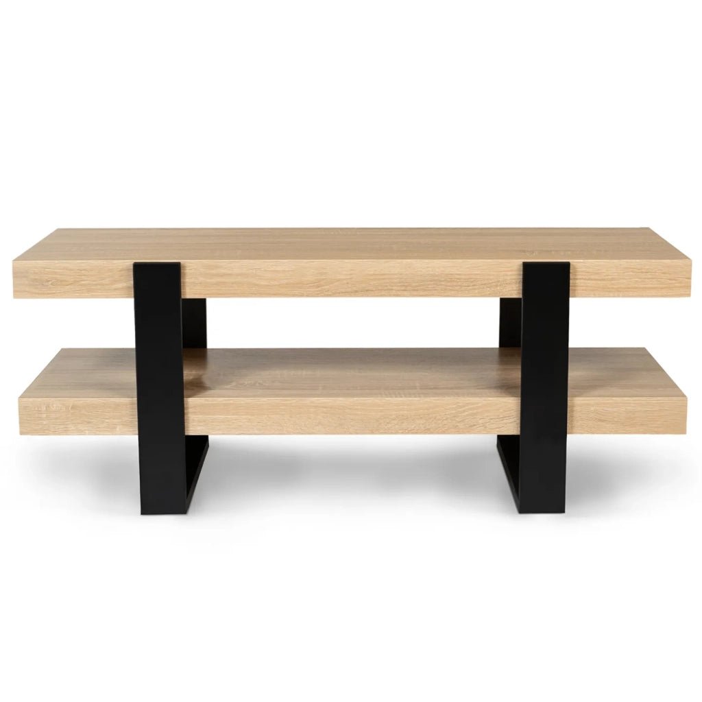 IDMarket - Porta TV doppio PHOENIX legno nero
