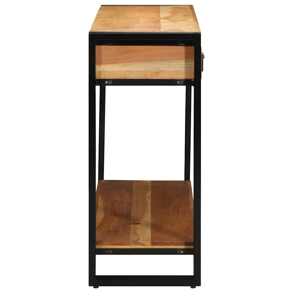 Tavolo consolle con cassetto Marrone Legno di Acacia Massello 4102734