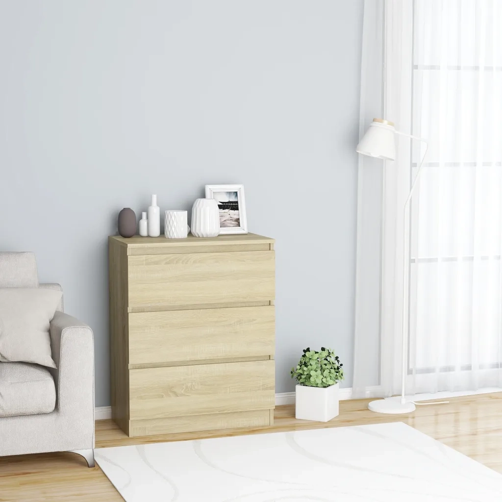 Credenza Rovere Sonoma 60x35x76 cm in Legno Multistrato 801385