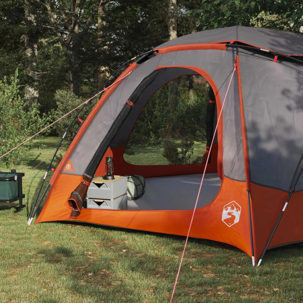 Tenda a cupola con tetto rimovibile Grigio e arancione 42017381