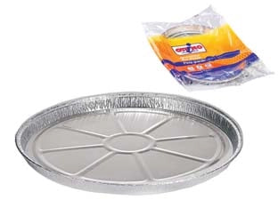 VASCHETTA TONDA PER PIZZA/CROSTATA GRANDE IN ALLUMINIO- - per pizza/crostata grande, pz.2 - 36 pezzi OTTIMO