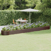 Vaso Giardino Acciaio Verniciato a Polvere 544x100x36cm Marrone cod mxl 66759