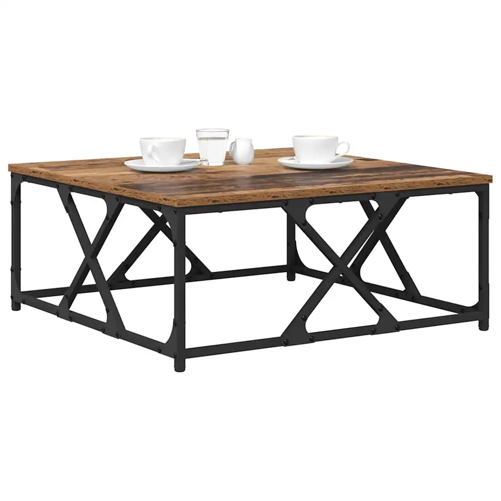 Tavolino da salotto | Tavolino da caff¨¨ | Tavolino da Soggiorno Legno vecchio 70 x 70 x 30 cm