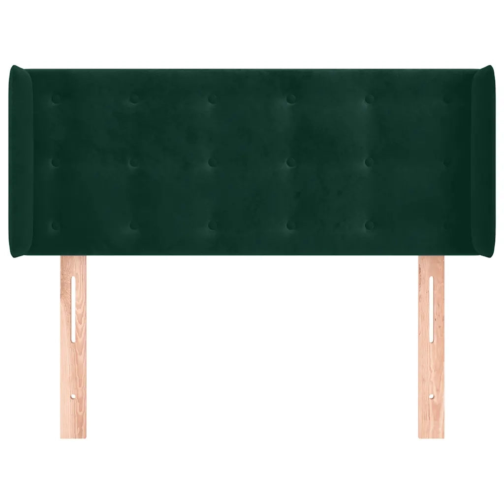 Testiera ad Orecchio Verde Scuro 83x16x78/88 cm in Velluto 3119235