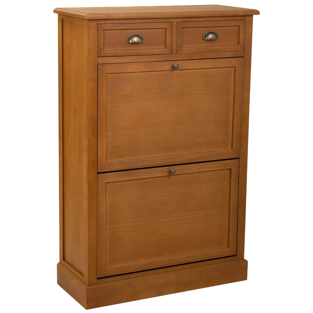 Scarpiera in legno marrone 80x33x120,5