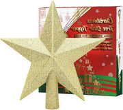 Decorazione per Albero di Natale con Stelle Scintillanti, Ornamento Decorativo per Albero di Natale Non Frangibile