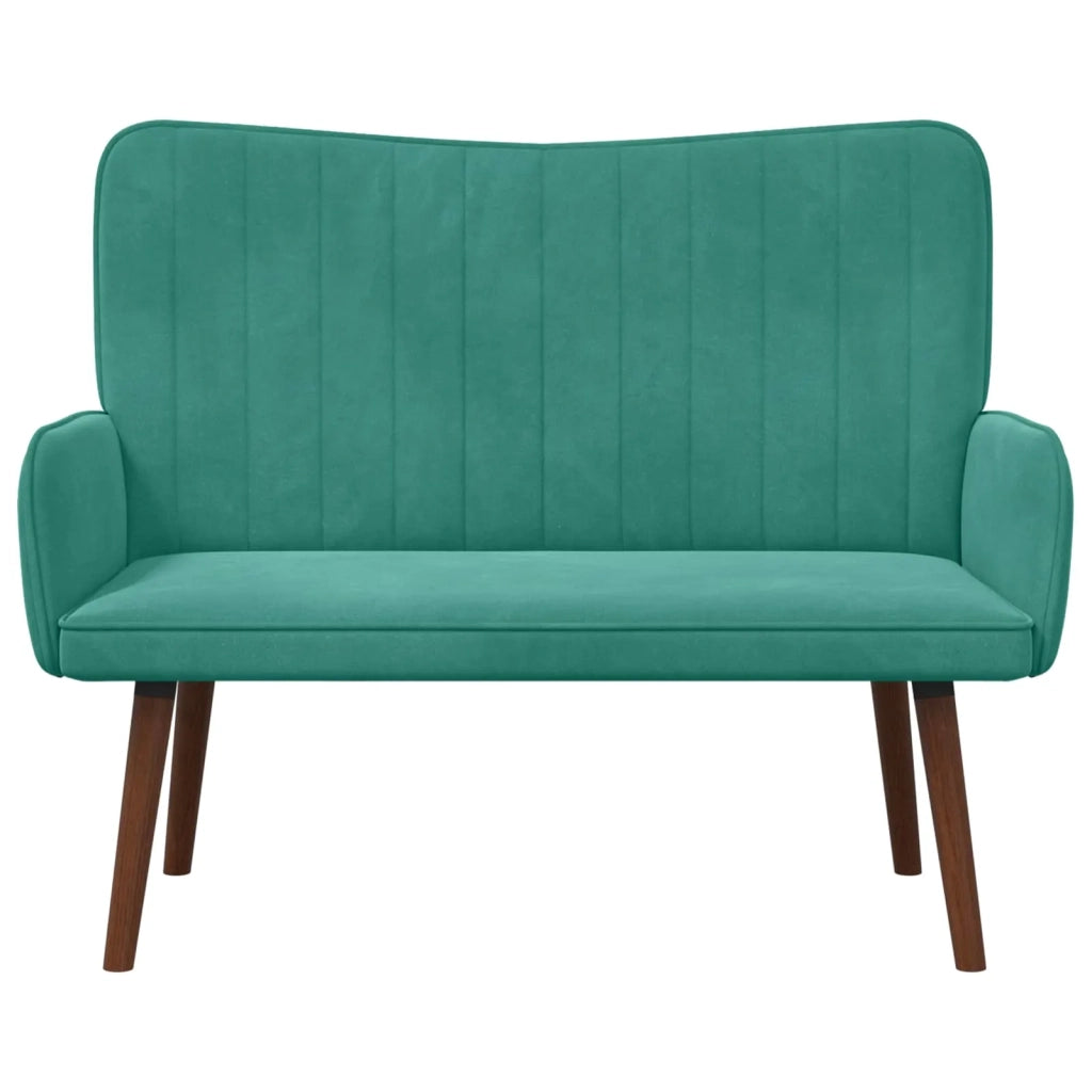 Sofa a Due Posti Turchese 115 x 61 x 87 cm Velluto