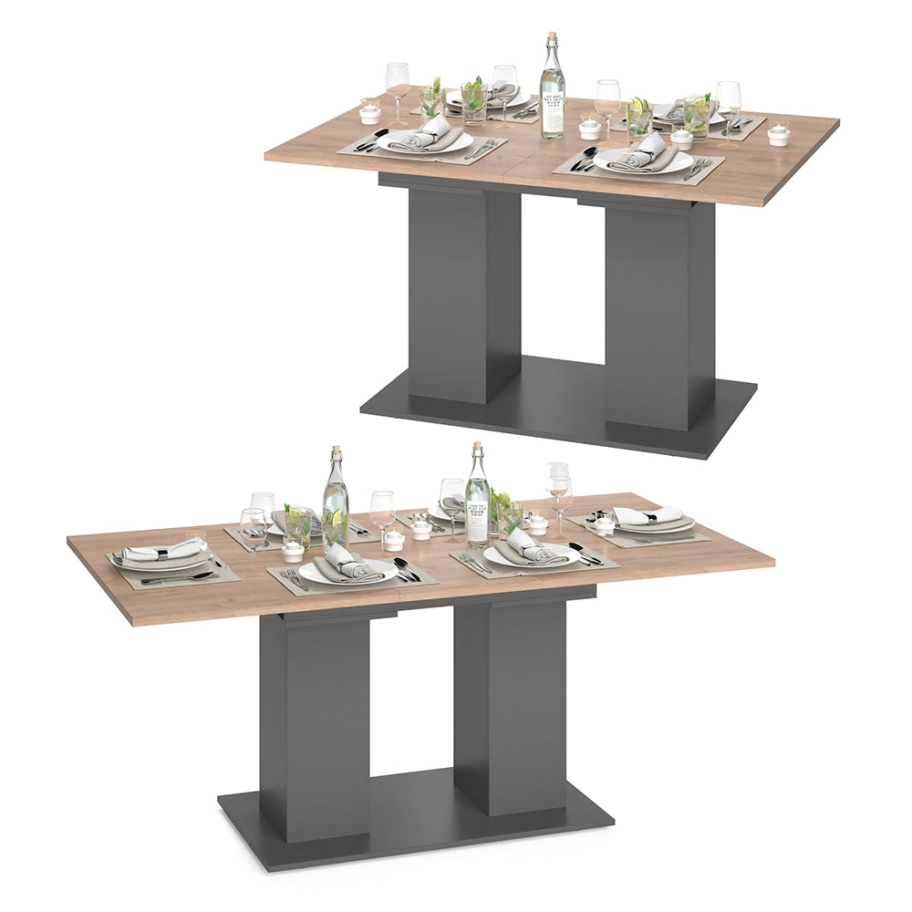 Vicco Tavolo da pranzo allungabile Antracite 90 x 140 cm