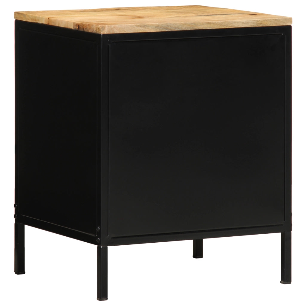Comodino 40x35x50 cm Legno Massello Mango Grezzo
