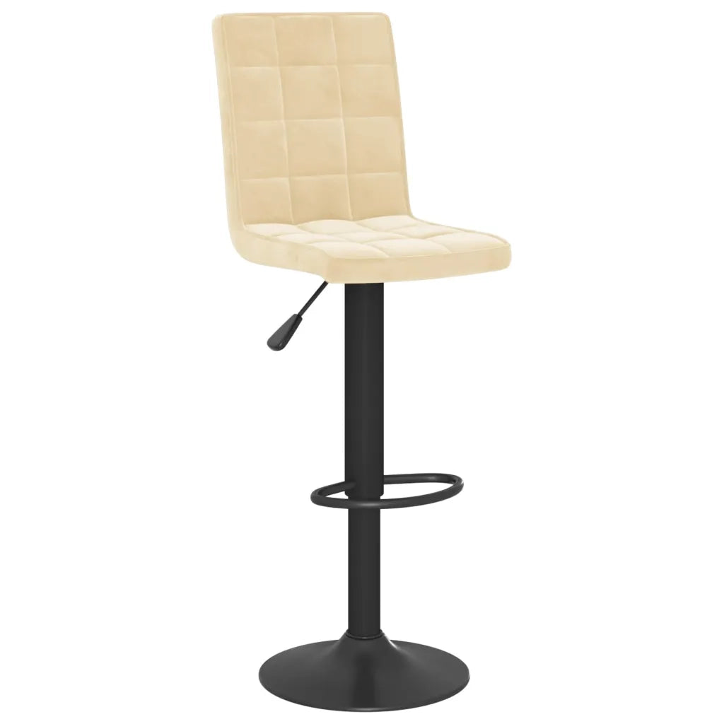 Sgabelli da Bar 2 pz Crema in Velluto 335762