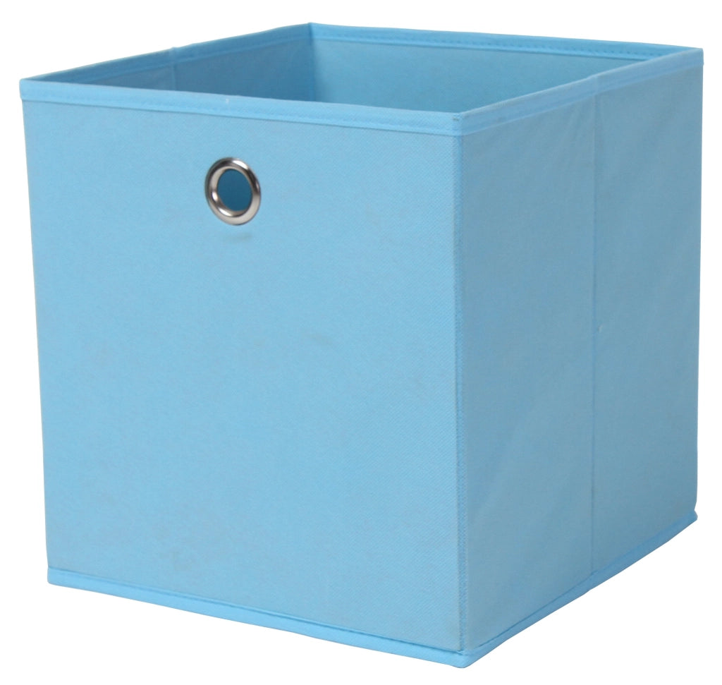 PORTAOGGETTI CUBO 27X27XH28 CM AZZURRO- 1,0 pz