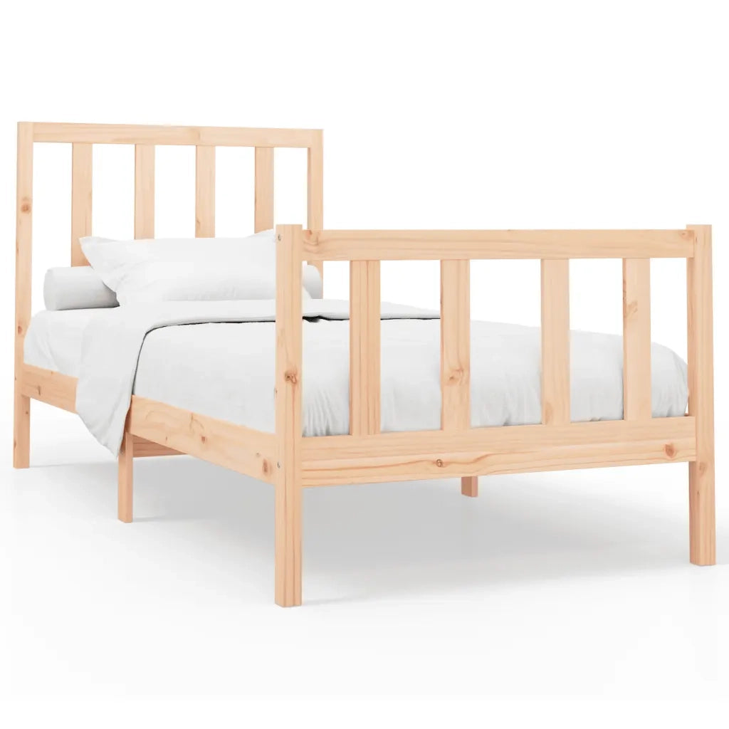 Giroletto senza Materasso-Struttura Letto 90x200 cm in Legno Massello di Pino 974387