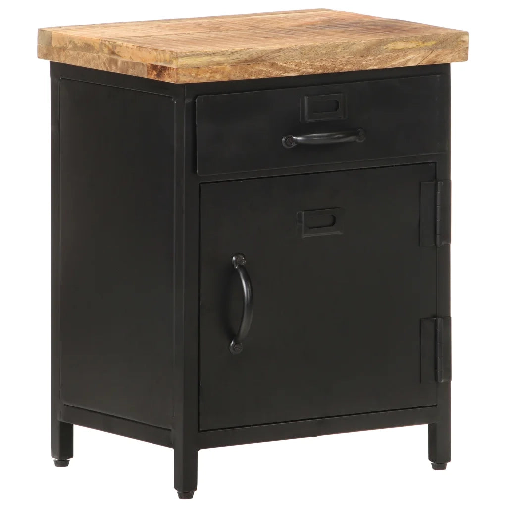 Comodino 40x30x52 cm in Legno di Mango Grezzo cod mxl 43314