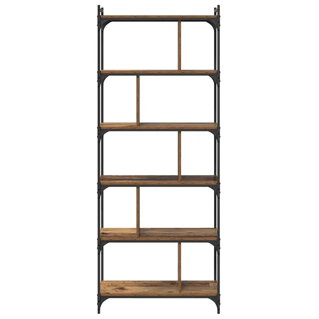 Libreria-Scaffale per Libri-Mobile di Stoccaggio Legno vecchio 76 x 32 x 192 cm Legno multistrato