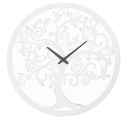 Orologio da muro design albero bianco ø 55 cm