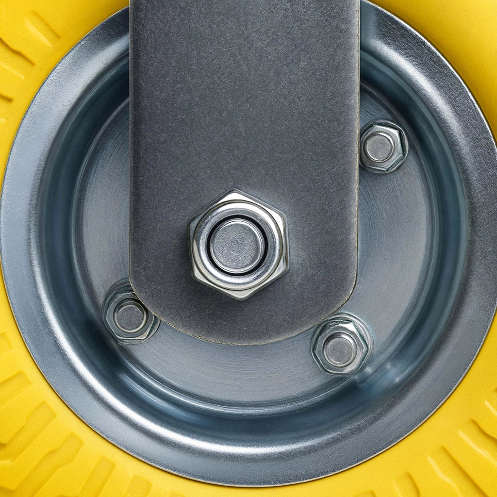 Set 2 ruote fisse da trasporto, antiforatura, 225x58 mm, 100 kg/ruota, con piastra di montaggio