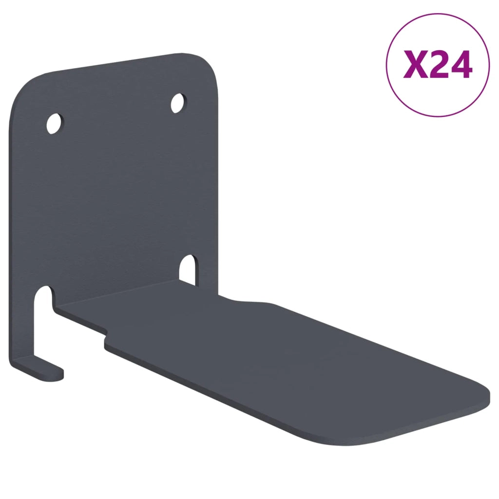 Mensola sospesa 24 pcs Antracite 6 x 10,8 x 6,6 cm 8004064