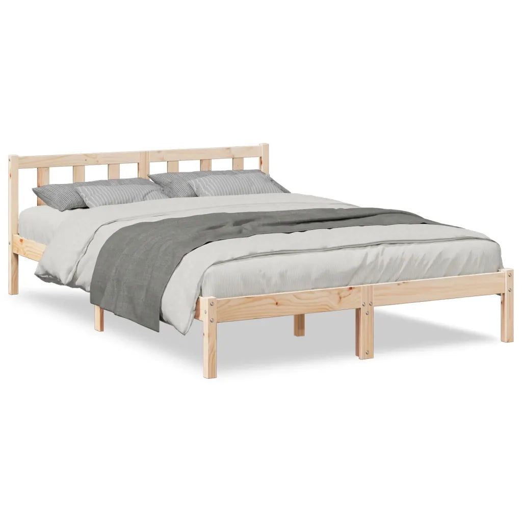 Letto Extra Lungo senza Materasso-Struttura Letto 140x210 cm in Legno di Pino 959101