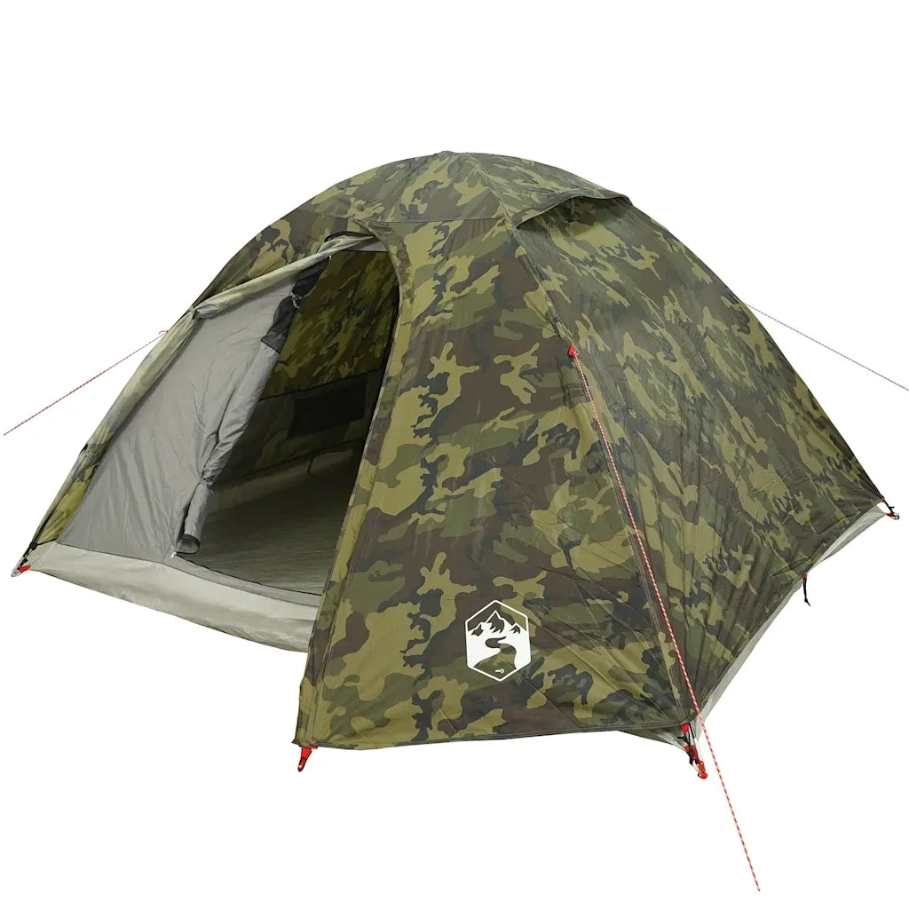 Tenda da Campeggio a Cupola 3 Persone Mimetica Impermeabile 4009617