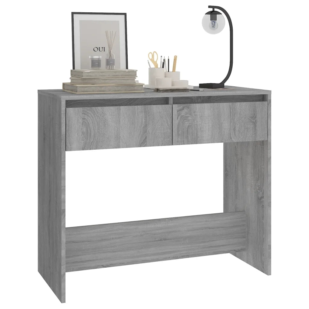 Tavolo Consolle Grigio Sonoma 89x41x76,5 cm in Acciaio 813000