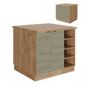 Isola cucina Fame-Line Pannello in quercia/Rovere dorato 90 cm senza piano di lavoro Vicco