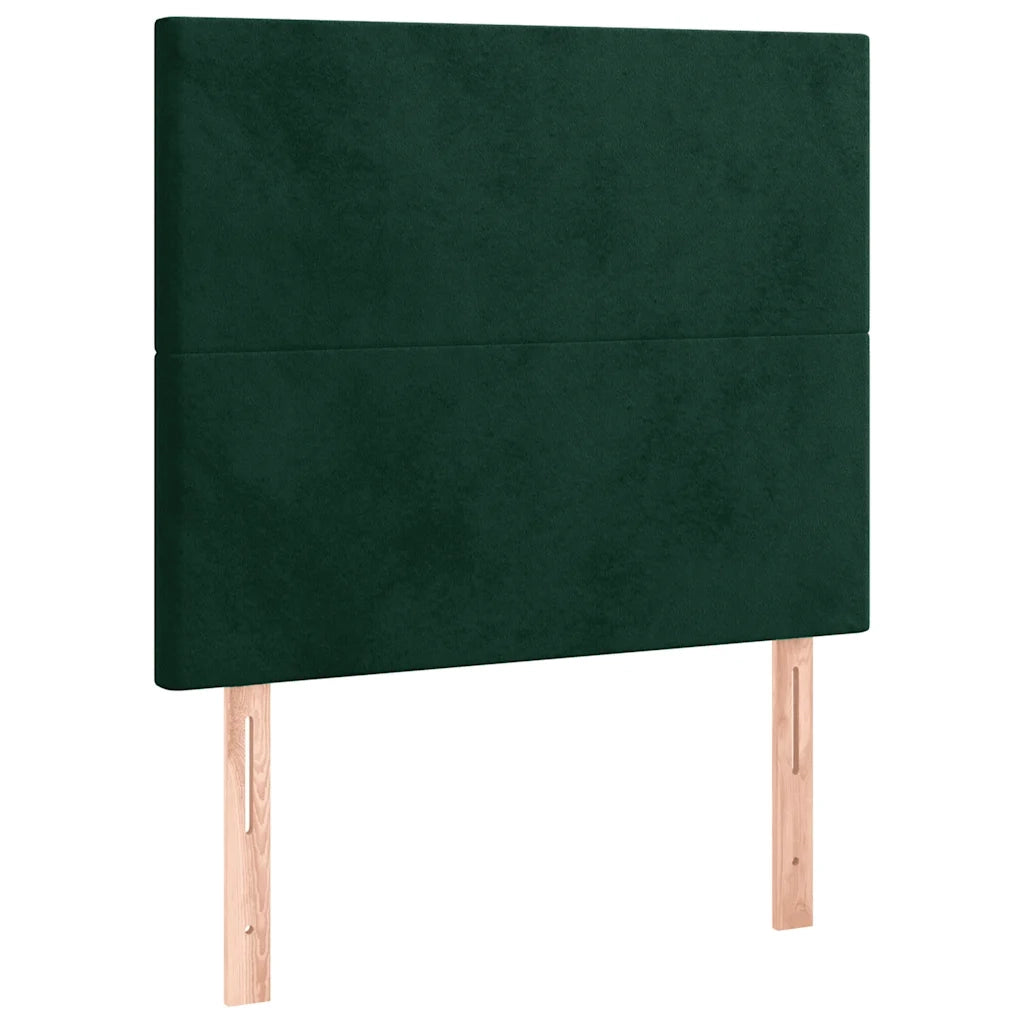 Testiera a LED Verde Scuro 90x5x118/128 cm in Velluto