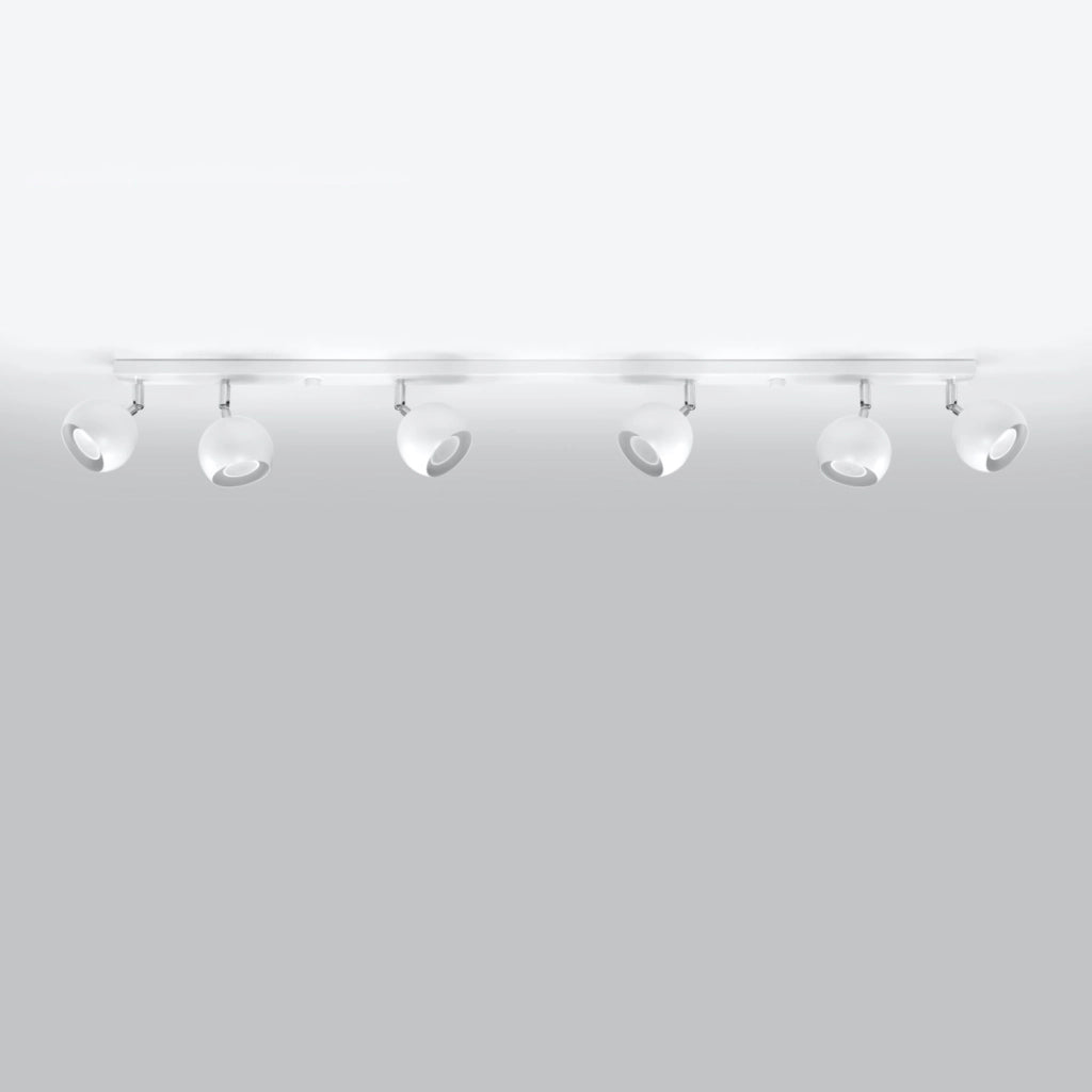 Plafoniera FOKUMO 6 faretti bianca Pure Lume GU10 120cm