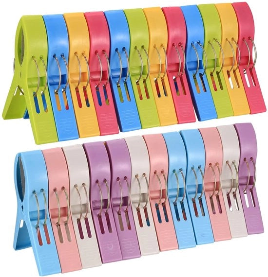 Wasknijpers robusti - forte presa - set da 24 - colorati - sostenibili