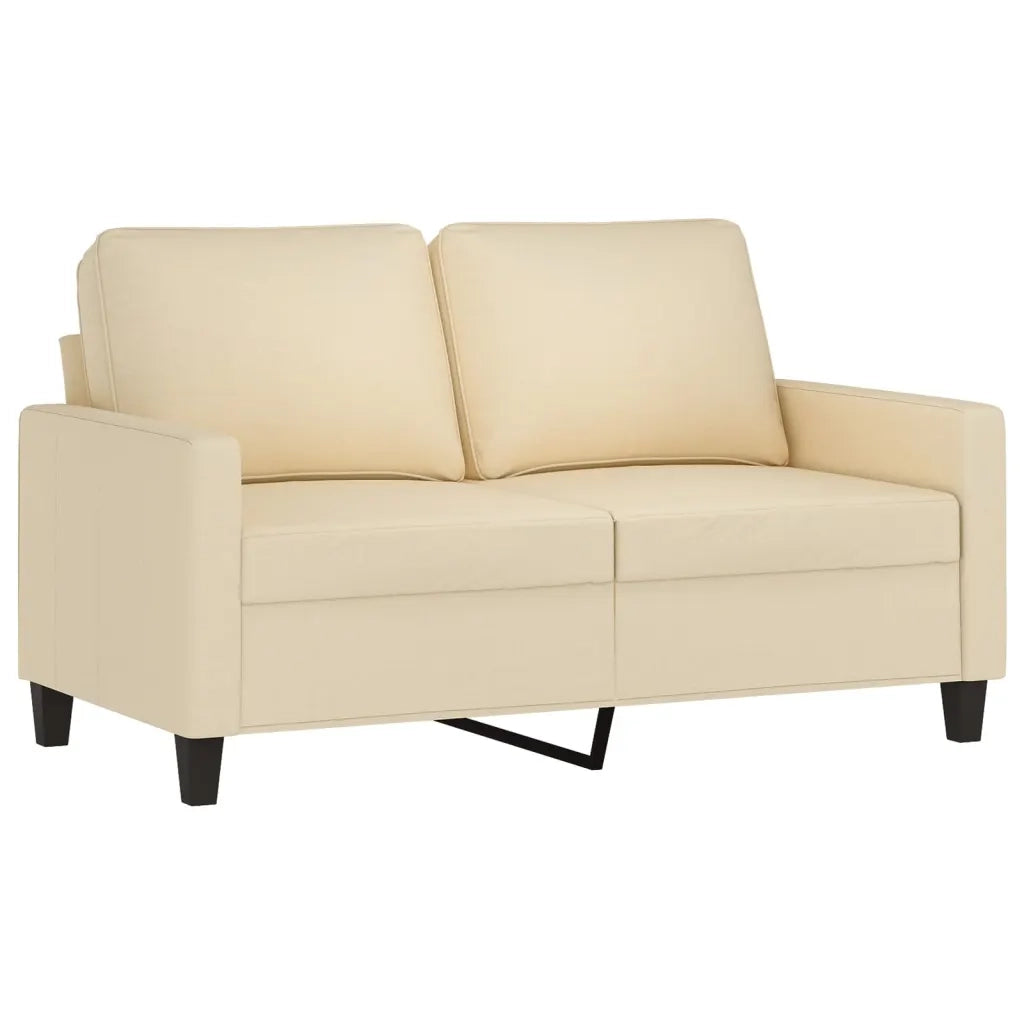Set di Divani 2 pz con Cuscini Crema in Tessuto 3201446